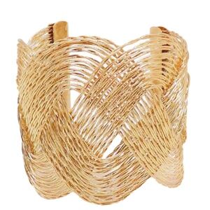 Woven Metal Cuff Bracelet